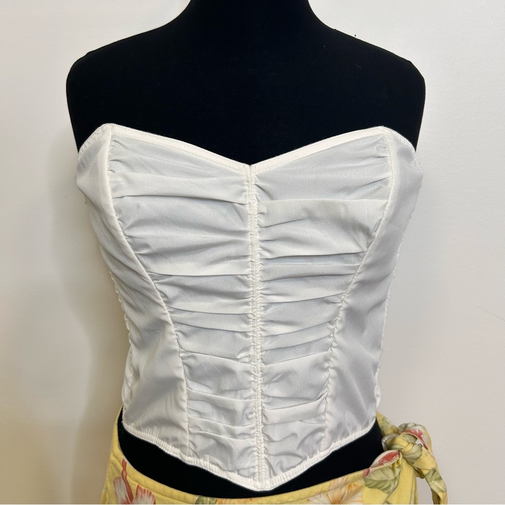 ◾️Escora Vintage Bustier Corset With Ruching